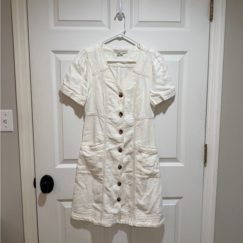 Pilcro and the Letterpress Ivory Short Sleeve Top